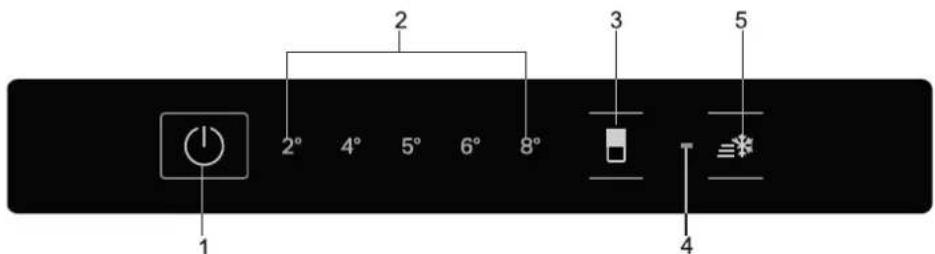 BAUKNECHT KGNF 182 IN - Betjeningspanel og regulering af temperaturen - 1