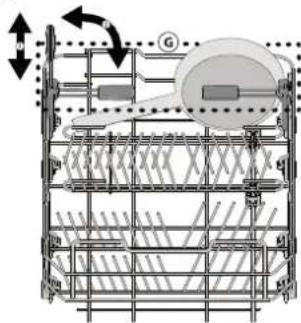 Technical diagram of a mechanical assembly with labeled components and directional arrows indicating motion or force