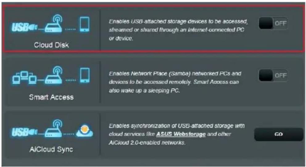 ASUS RT-AC1750 - ในการสร้างคลาวต์ดิสก์: - 1