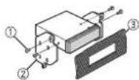 PIONEER DEH-S1250UB - When not using the supplied mounting sleeve - 2