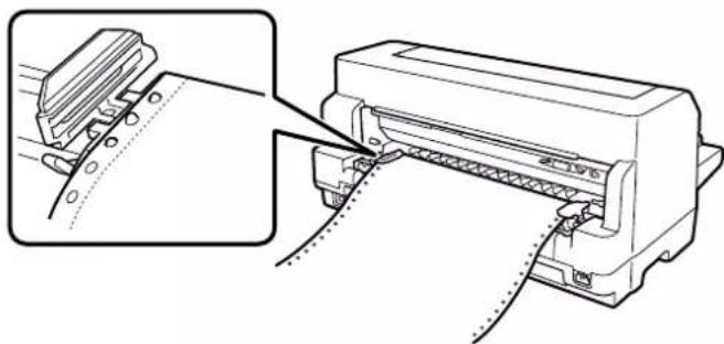 EPSON DLQ-3500IIN - Ilægning af papir i endeløse baner med traktor - 7