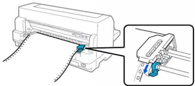 EPSON DLQ-3500IIN - Ilægning af papir i endeløse baner med traktor - 9