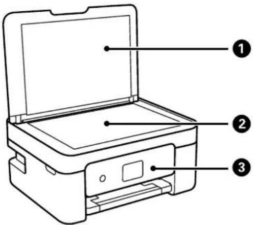 EPSON Expression Home XP-4105 - Delenes navne og funktioner - 2