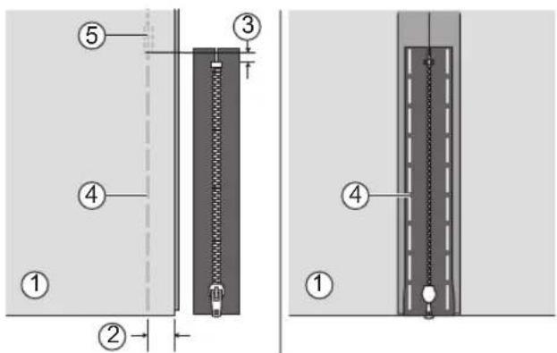 Technical diagram showing labeled components of a mechanical or structural assembly, with numbered parts and dimension lines.