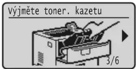 výjměte toner. kazetu 3/6