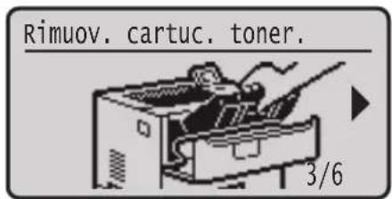Rimuov. cartuc. toner. 3/6