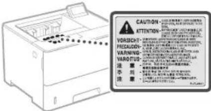 CANON i-SENSYS LBP325x - Застереження щодо правил безпеки під час роботи з лазером - 1
