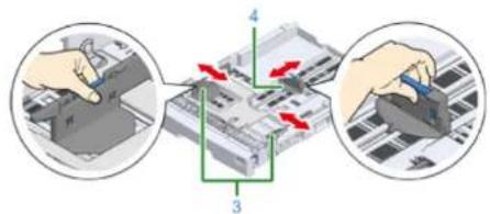 OKI C824dn - Slide the paper guide (3) and paper stopper (4) to the size of paper to be loaded. - 1