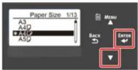OKI C824dn - When [Paper Size] is displayed, select the size of the loaded paper and then press the «ENTER» button. - 1