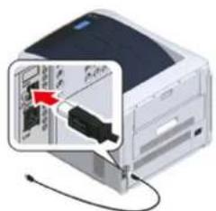OKI C824dn - Connecting a USB Cable - 2
