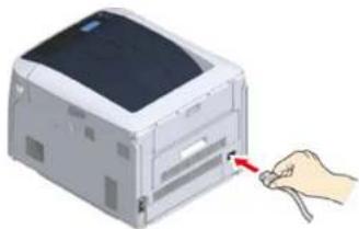 OKI C824dn - Connecting the Power Code - 1