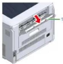 OKI C824dn - • Using the Rear Output Tray - 2