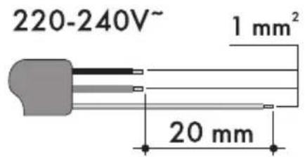 220-240V~ 1 mm² 20 mm