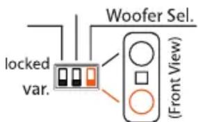 locked var. Woofer Sel. (Front View)
