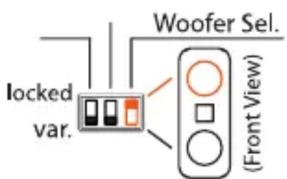 locked var. Woofer Sel. (Front View)