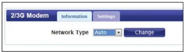 2/3G Modem Information Settings Network Type Auto Change