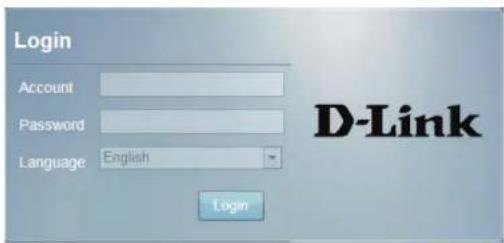 Login Account Password Language English D-Link Login