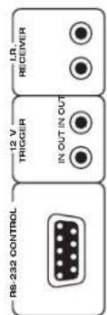 RS-232 CONTROL 12 V TRIGGER IN OUT IN OUT LR. RECEIVER