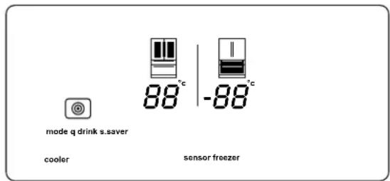 mode q drink s.saver cooler 88°C -88°C sensor freezer