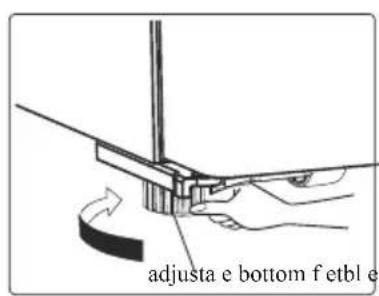 Adjustable bottom feet