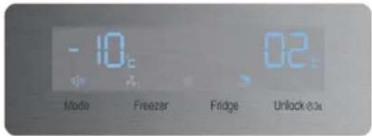 -10°C Mode: Freezer, Fridge, Unlock state