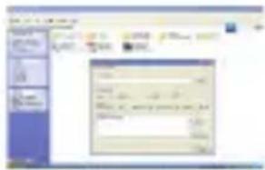 Screenshot of a legacy software interface showing a dialog box with text fields and buttons, likely from an old application or configuration tool.
