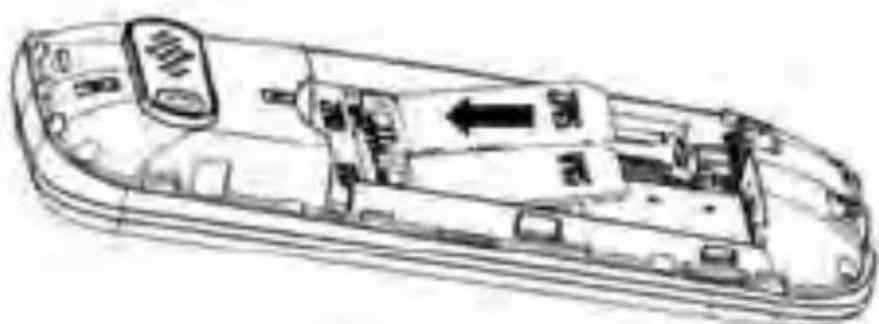 Technical line drawing of a boat's internal compartments and hull (no text or labels)