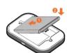 ALCATEL Link Zone MW70 - Inserting the battery - 1