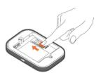 ALCATEL Link Zone MW70 - Inserting the SIM card - 2