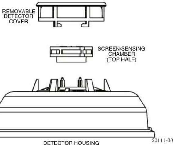 REMOVABLE DETECTOR COVER SCREEN/SENSING CHAMBER (TOP HALF) DETECTOR HOUSING S0111-00
