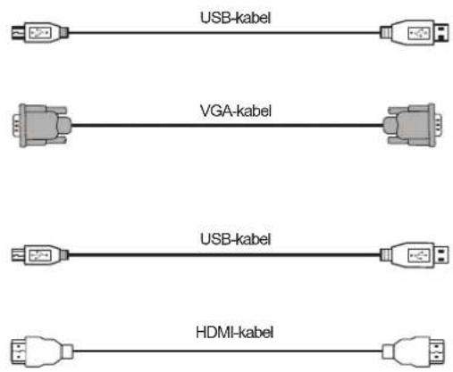 USB-kabel VGA-kabel USB-kabel HDMI-kabel