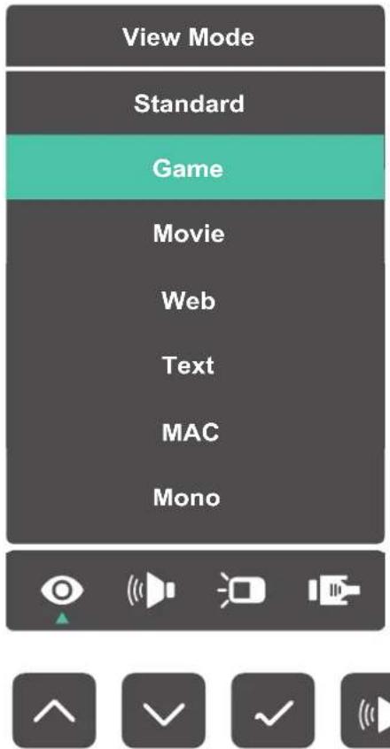 VIEWSONIC VA2732-h - Quick Menu (Hurtigmenu) - 1