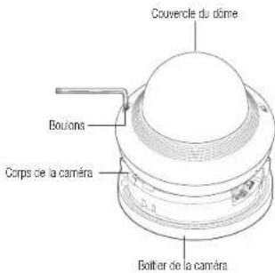 Couvercle du dome Boutons Corps de la caméra Bolitter de la caméra