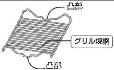 凸部 グリル焼網 凸部