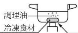 Paloma IC-N86BHA-R - ■冷凍食材を鍋の底面中央に密着させた状態で揚げもの調理をしない - 1