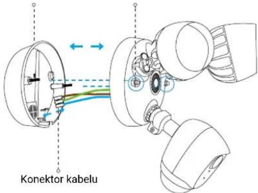 EZVIZ LC1C - Krok 3 Oddělte montážní desku od kamery s bezpečnostním světlem. - 1