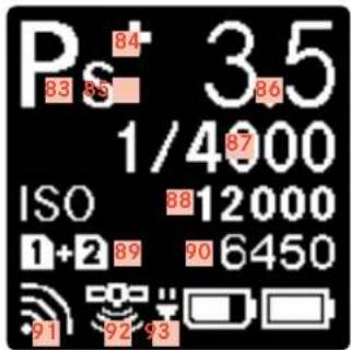 Ps 84 3.5 83 89 86 1/4000 ISO 88 12000 1+2 89 90 6450 91 92 93