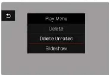 Play Menu Delete Delete Unrated Slideshow