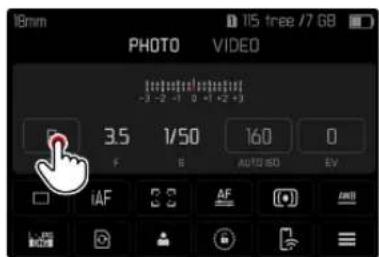 18mm PHOTO VIDEO -3 -2 -1 0 -1 +2 +3 3.5 1/50 160 0 F E AUTO ISO EV iAF 3 3 AF OK