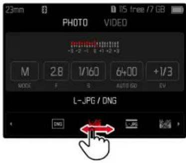 23mm PHOTO VIDEO +1/2 -1 8 +1 +2 +3 M 2.8 1/160 6400 +1/3 MODE F S AUTO GO EV L-JPG / DNG L-JPG L-JPG