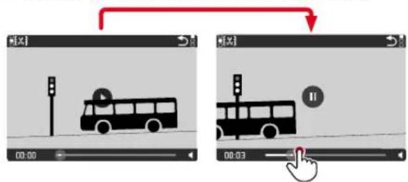 Video editing interface showing a bus and a video player with playback controls, labeled in Chinese.