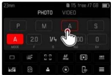 23mm PHOTO VIDEO P M A S A 2.0 1/4 00 0 MODE F E ISO EV iAF AF ( )