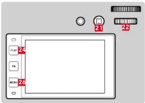 PLAY 24 FN MENU 26 21 22