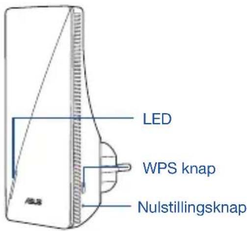 LED WPS knap Nulstillingsknap