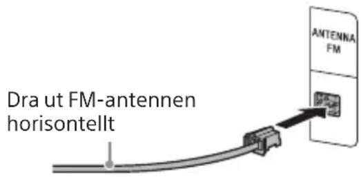 Dra ut FM-antennen horisontellt ANTENNA FM