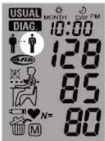 USUAL DIAG. 10:00 128 85 N= 80