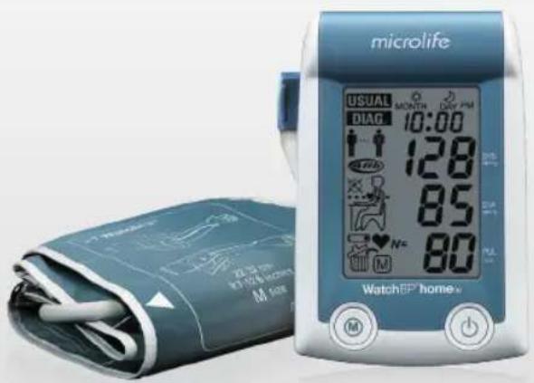 microlife USUAL MONTH CAP PM DIAG 10:00 128 85 N= 80 WatchBP homev M M ADE 22.37 MP 47.924 M M ADE