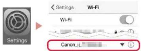 Settings Wi-Fi Wi-Fi Canon_ij