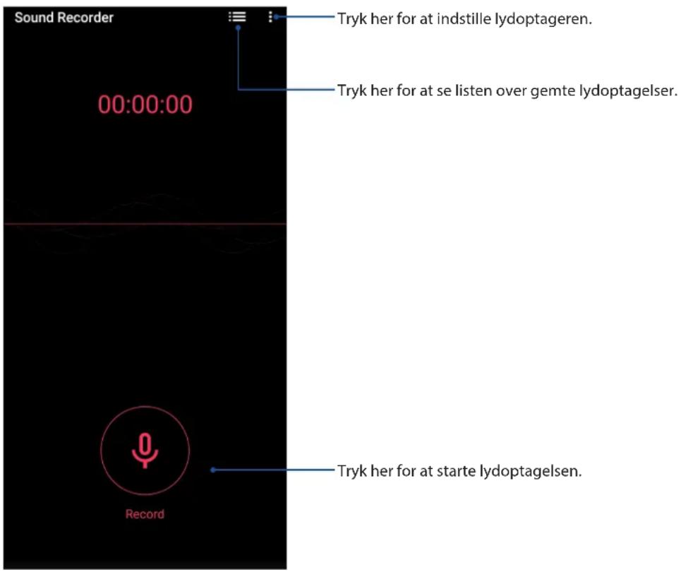 ASUS ROG Phone 3 - Sådan åbnes lydoptageren - 1