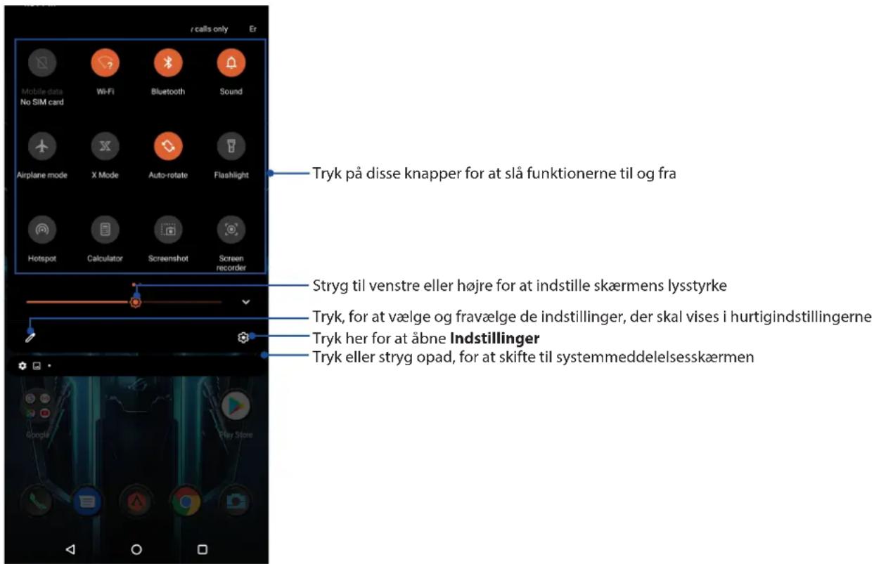 ASUS ROG Phone 3 - Hurtigindstillinger - 1